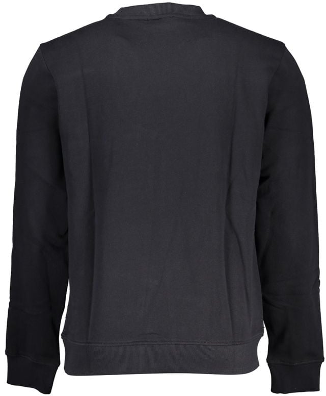Napapijri Black Cotton Men Sweatshirt Zwart