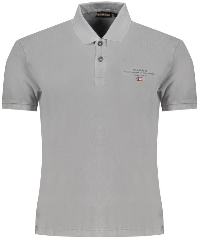 Napapijri Brown Cotton Men Polo Shirt Bruin