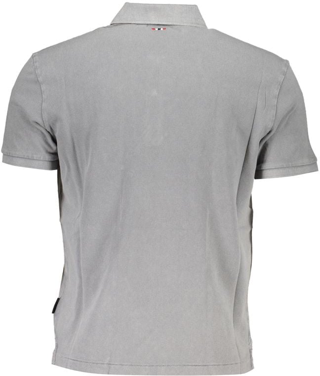 Napapijri Brown Cotton Men Polo Shirt Bruin