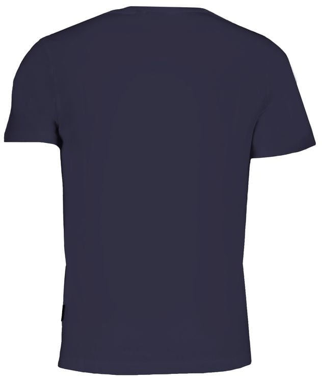 Napapijri Blue Organic Cotton Men T-Shirt Blauw