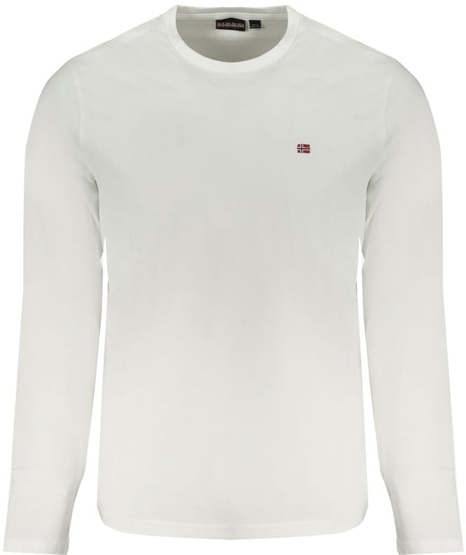 Napapijri Napapijri White Cotton Men T-Shirt Wit