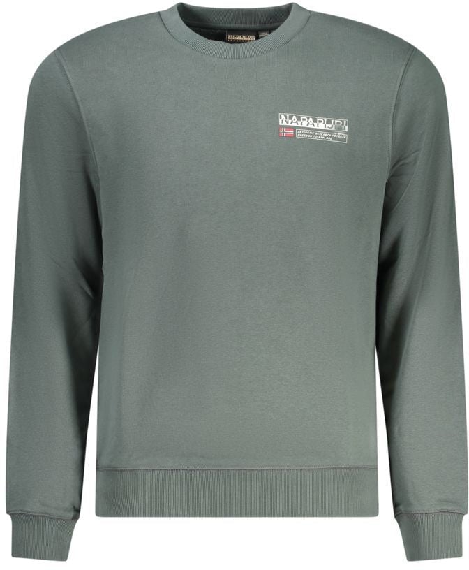Napapijri Verde Cotton Men Sweatshirt Groen
