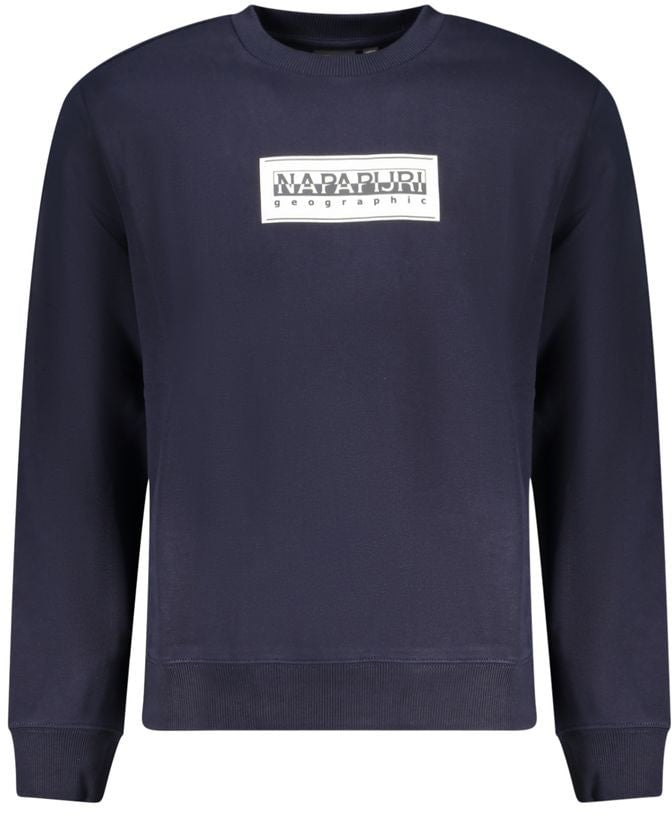 Napapijri Blue Cotton Men's Sweatshirt Blauw