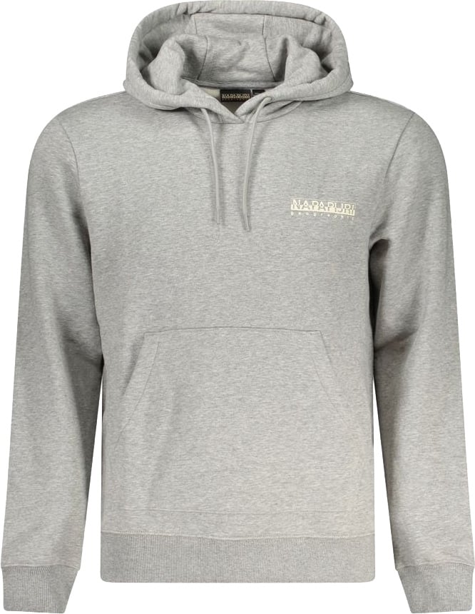 Napapijri Grigio Cotton Men's Hoodie Grijs