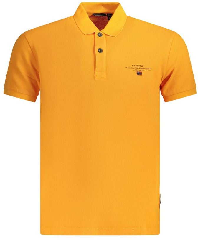 Napapijri Arancione Cotton Men Polo Oranje