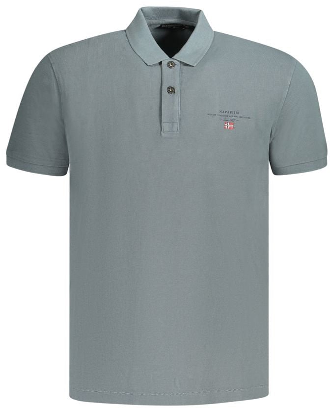 Napapijri Napapijri Grigio Cotton Men Polo Grijs