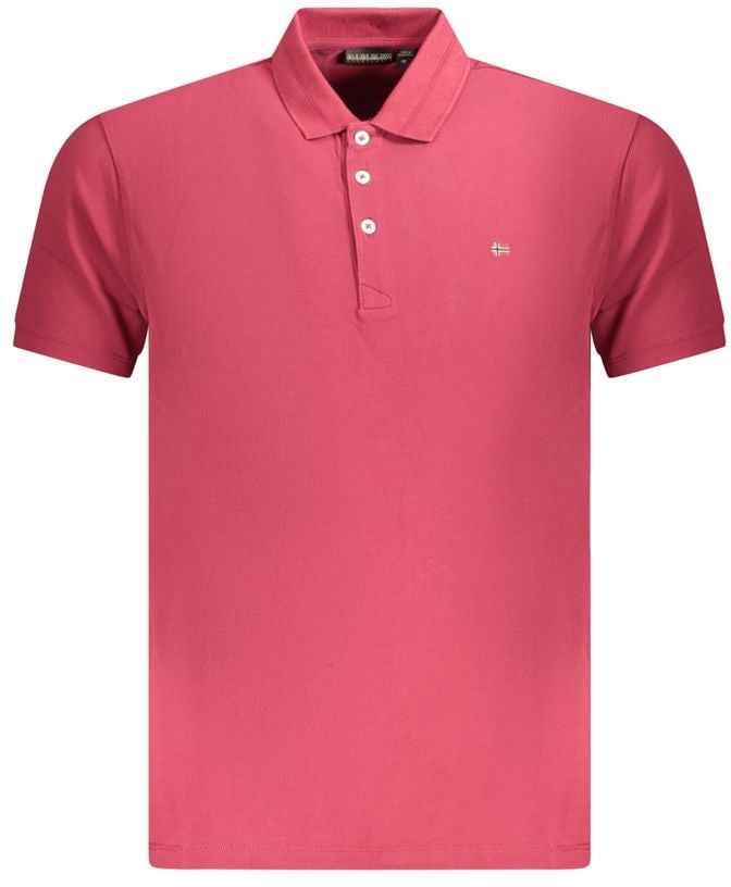 Napapijri Napapijri Red Cotton Men Polo Shirt Rood