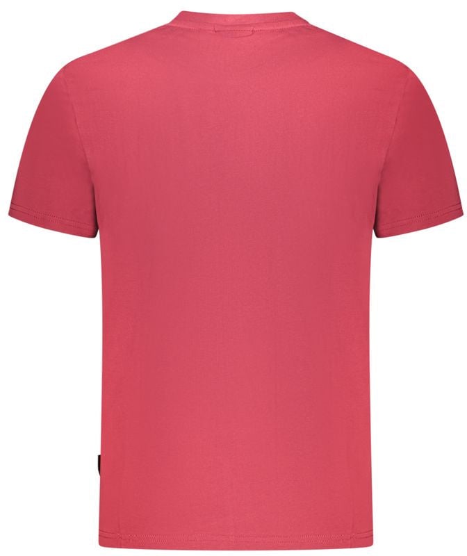 Napapijri Rosso Cotton Men's T-Shirt Rood