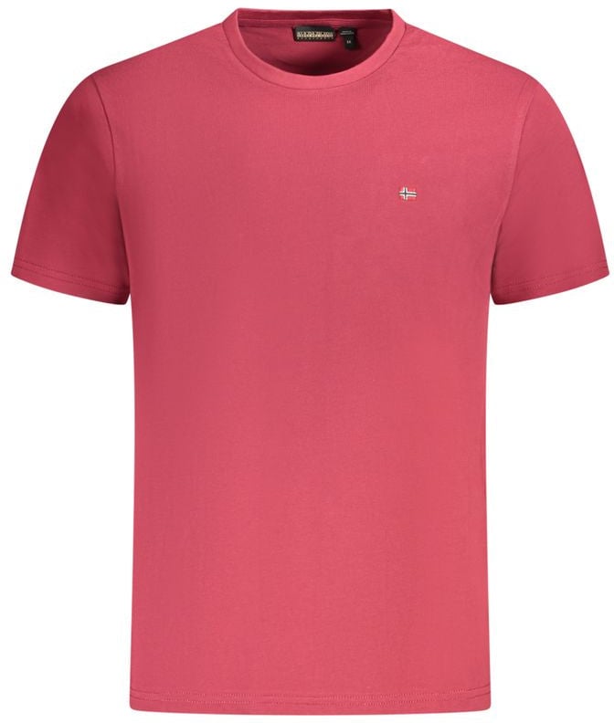 Napapijri Rosso Cotton Men's T-Shirt Rood