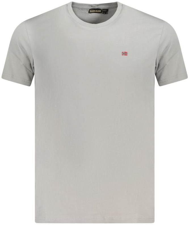 Napapijri Grigio Cotton Men T-Shirt Grijs