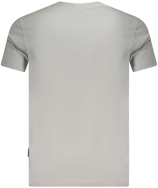 Napapijri Napapijri Grigio Cotton Men T-Shirt Grijs