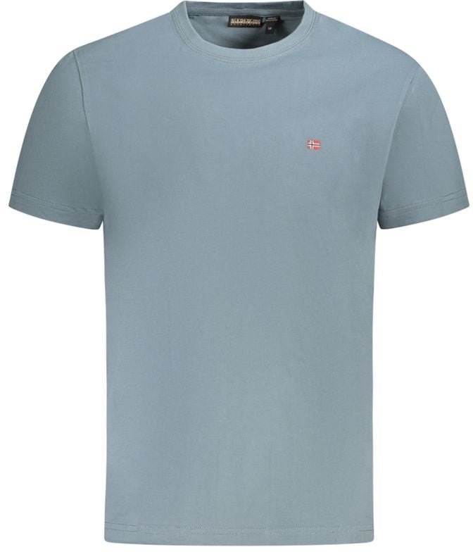 Napapijri Grigio Cotton Men T-Shirt Grijs