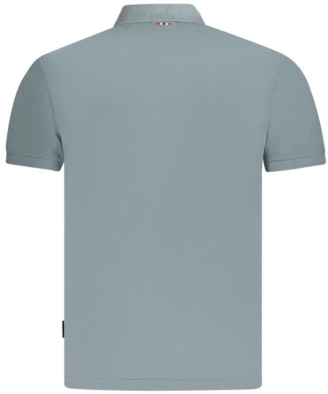 Napapijri Napapijri Grigio Cotton Men Polo Grijs