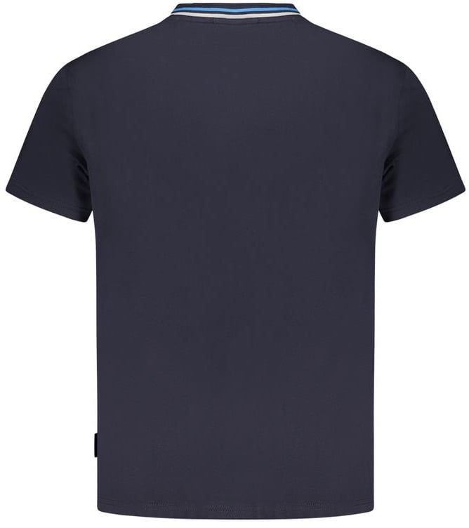 Napapijri Blue Organic Cotton Men's T-Shirt Blauw