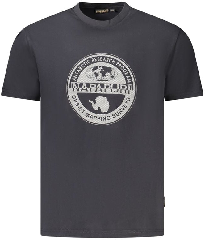 Napapijri Napapijri Black Cotton Men T-Shirt Zwart