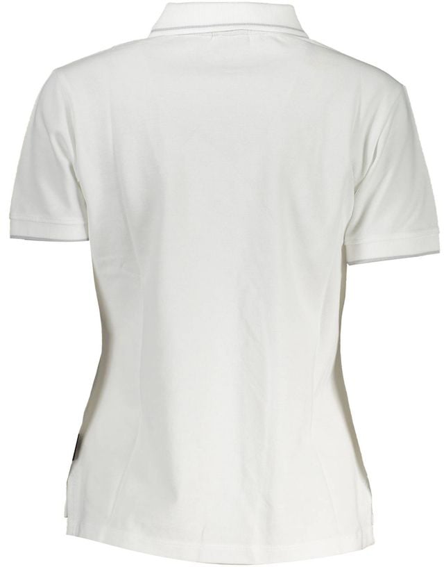 Napapijri Bianco Cotton Women Polo Wit
