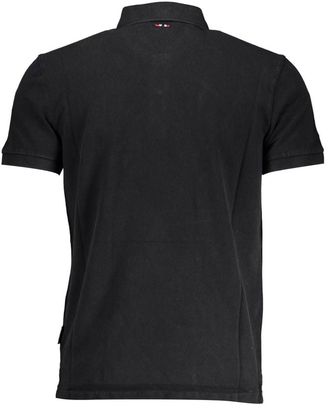 Napapijri Napapijri Nero Cotton Men Polo Shirt Zwart