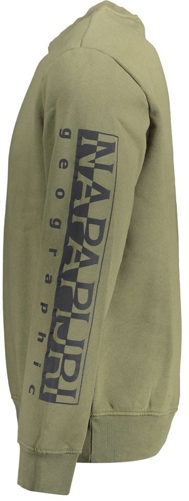 Napapijri Verde Cotton Men Sweatshirt Groen