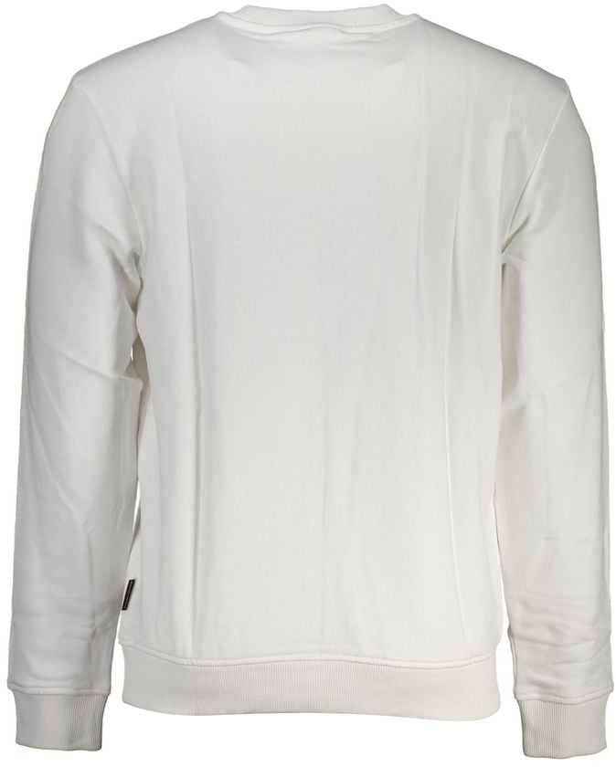 Napapijri Bianco Cotton Men Sweatshirt Wit