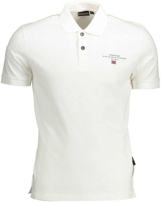 Napapijri White Cotton Men's Polo Shirt Wit