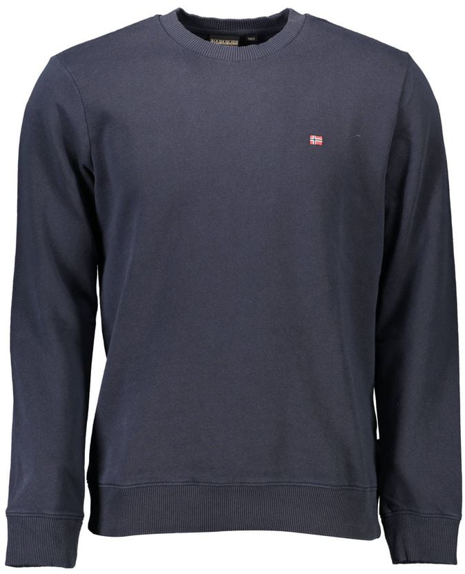 Napapijri Blue Cotton Men's Sweatshirt Blauw