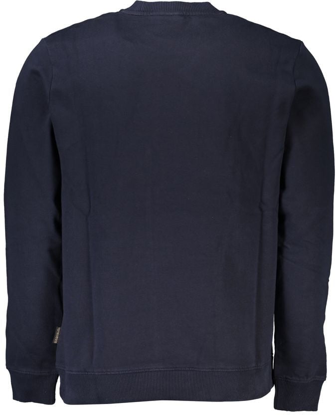 Napapijri Blue Cotton Men's Sweatshirt Blauw