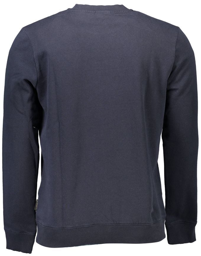 Napapijri Blue Cotton Men's Sweatshirt Blauw