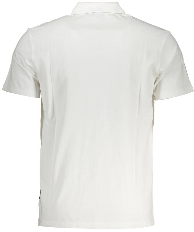 Napapijri Bianco Cotton Men Polo Shirt Wit