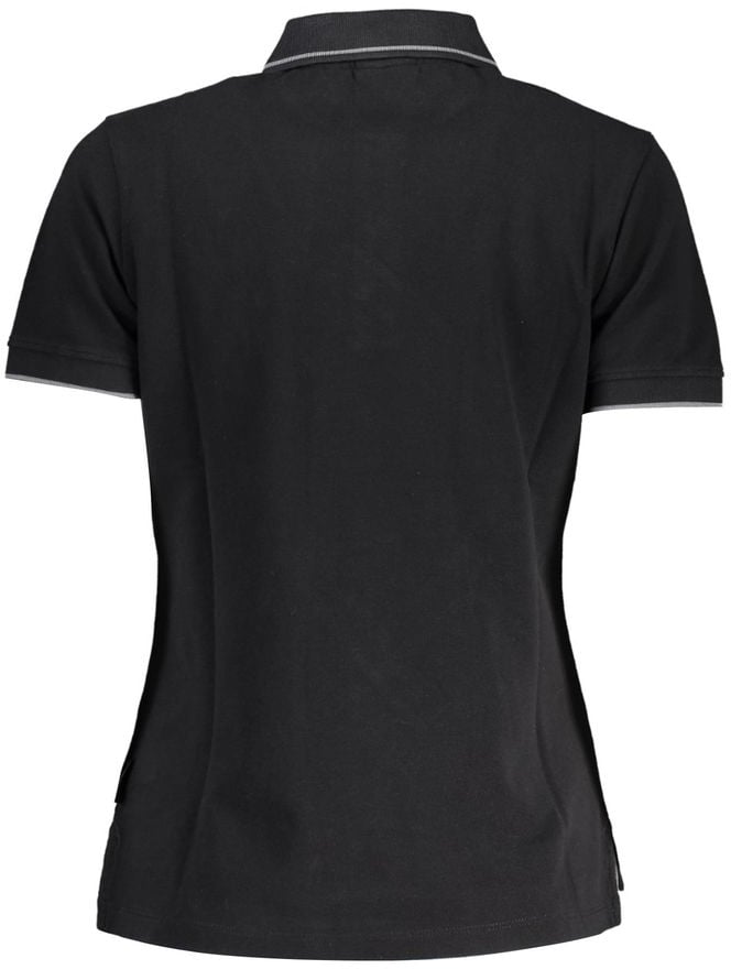 Napapijri Black Cotton Women Polo Shirt Zwart