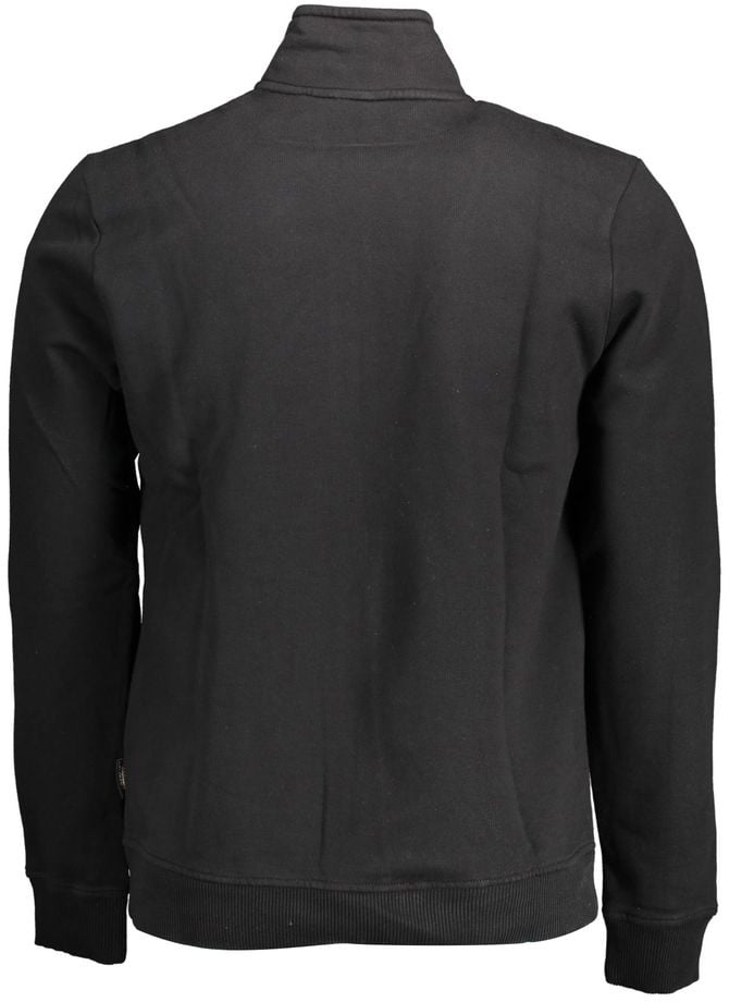 Napapijri Blue Cotton Men Sweatshirt Zwart