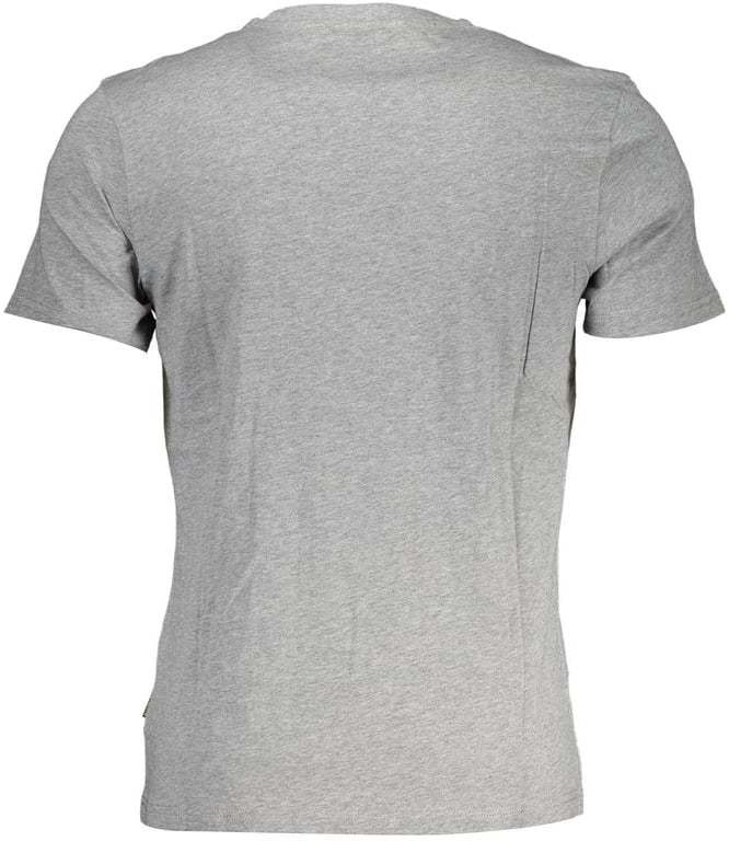 Napapijri Grigio Cotton Mens T-Shirt Grijs