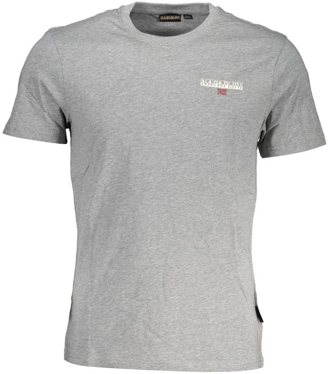 Napapijri Grigio Cotton Mens T-Shirt Grijs