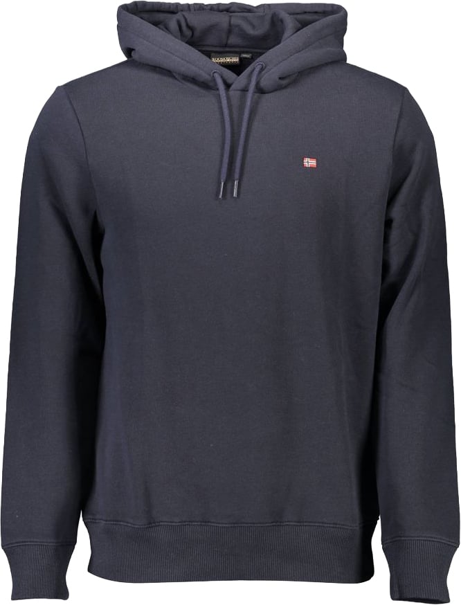 Napapijri Blue Cotton Men's Hoodie Blauw