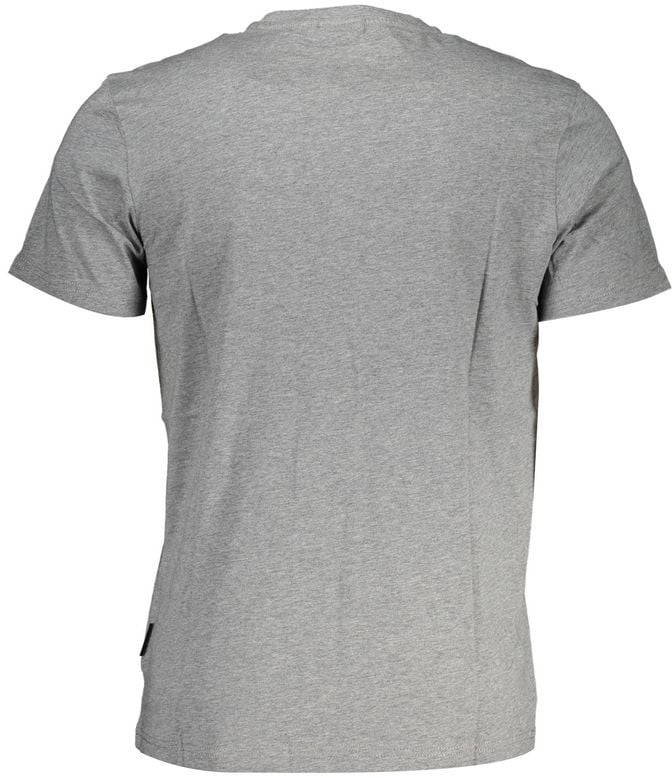 Napapijri Grigio Cotton Men T-Shirt Grijs