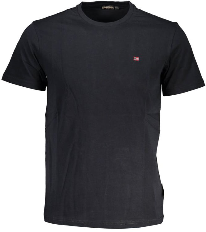 Napapijri Napapijri Black Cotton Men's T-Shirt Zwart
