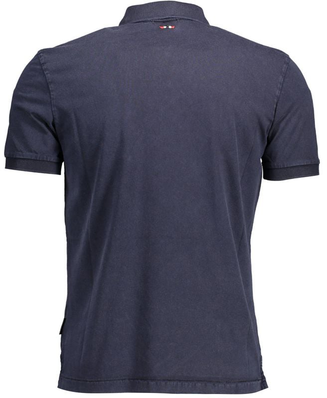 Napapijri Blu Cotton Men Polo Blauw