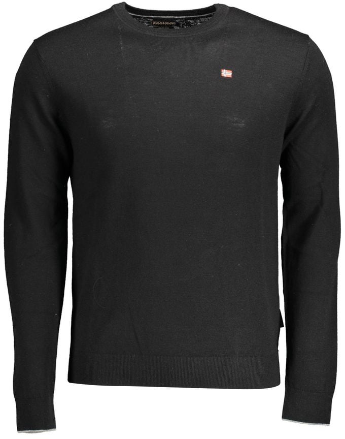 Napapijri Black Wool Mens Sweater Zwart