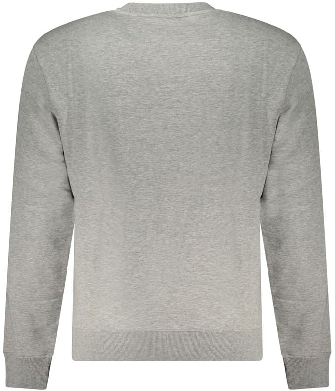 Napapijri Gray Cotton Men Sweatshirt Grijs