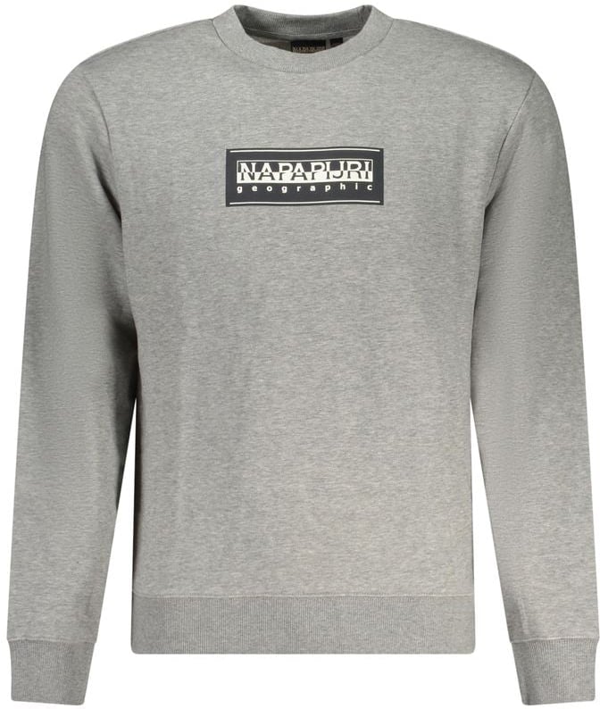 Napapijri Napapijri Gray Cotton Men Sweatshirt Grijs