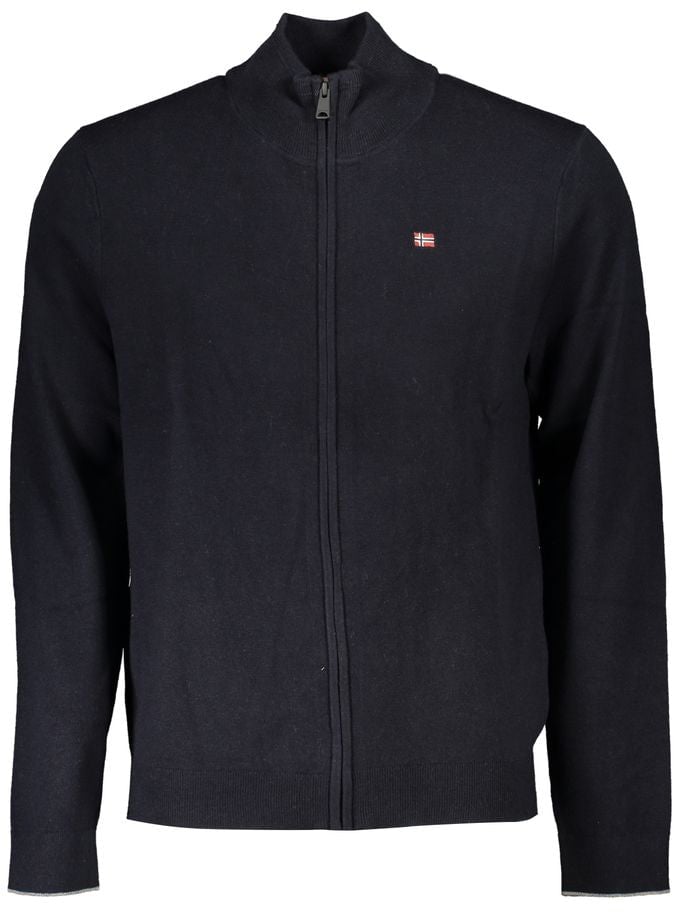 Napapijri Napapijri Black Tessuto Men Cardigan Zwart