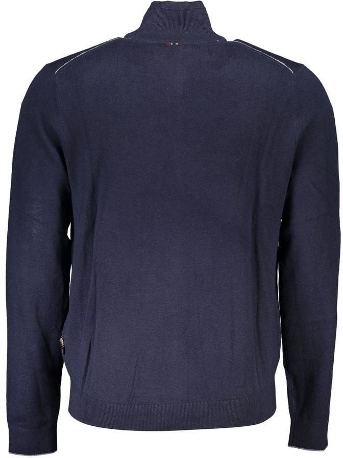 Napapijri Blue Tessuto Men's Cardigan Blauw