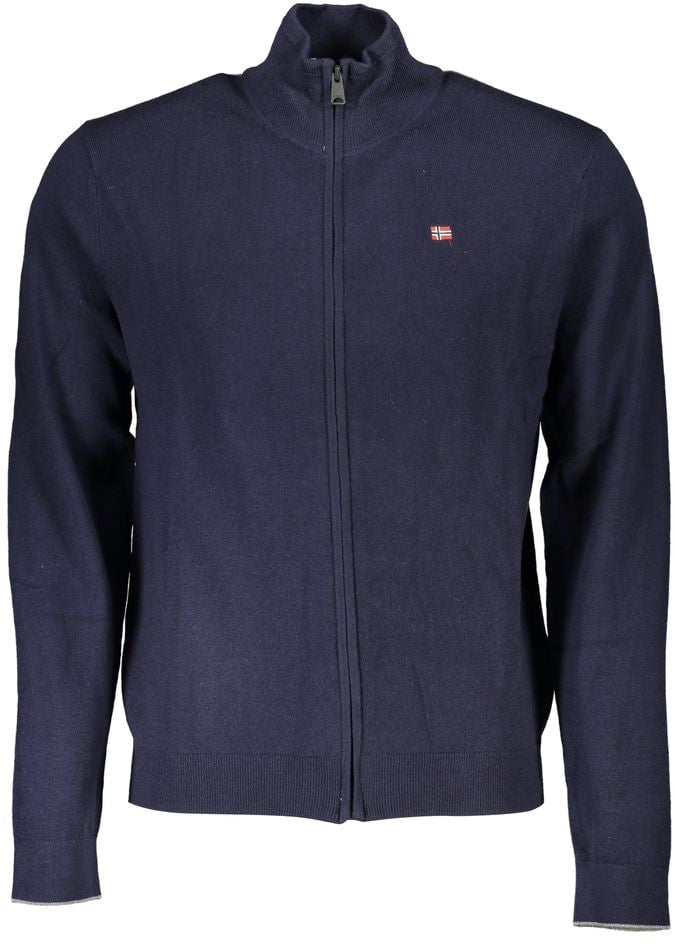 Napapijri Blue Tessuto Men's Cardigan Blauw