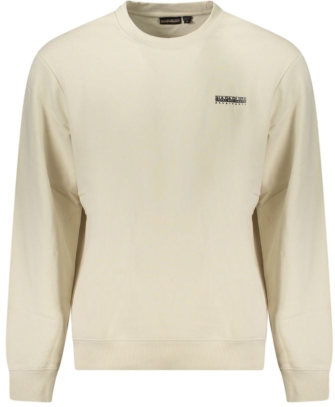 Napapijri Beige Cotton Men Sweatshirt Beige