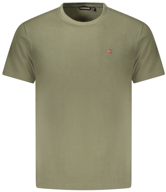 Napapijri Verde Cotton Men T-Shirt Groen