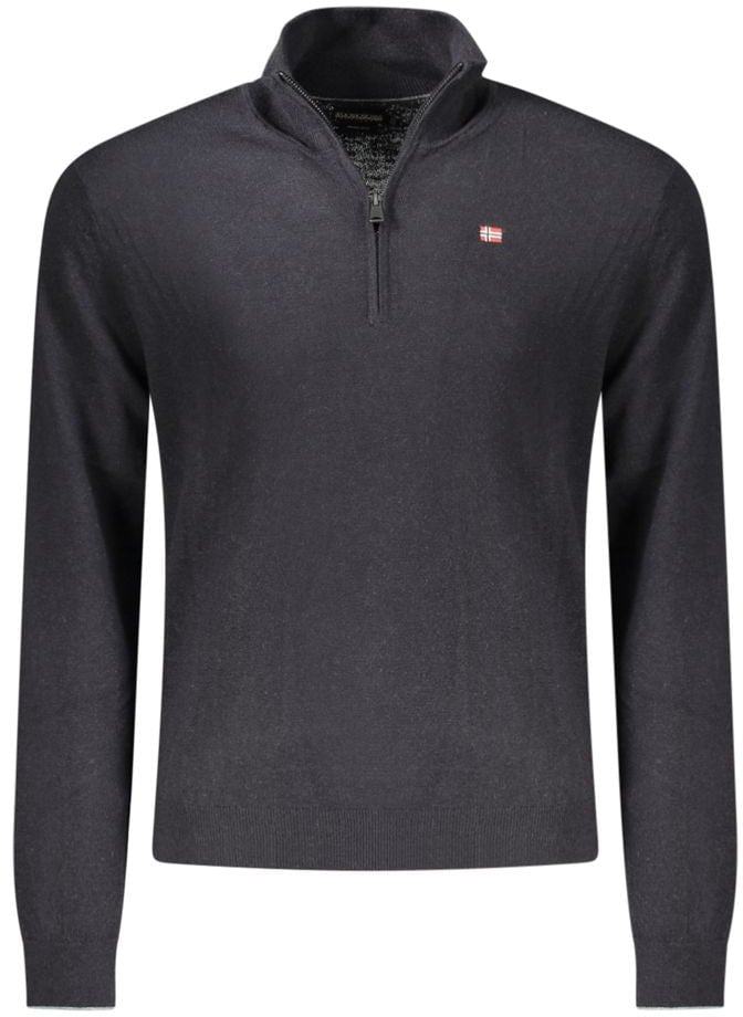 Napapijri Black Wool Mens Sweater Zwart