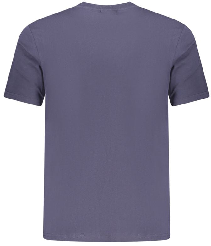 Napapijri Blue Cotton Men T-Shirt Blauw