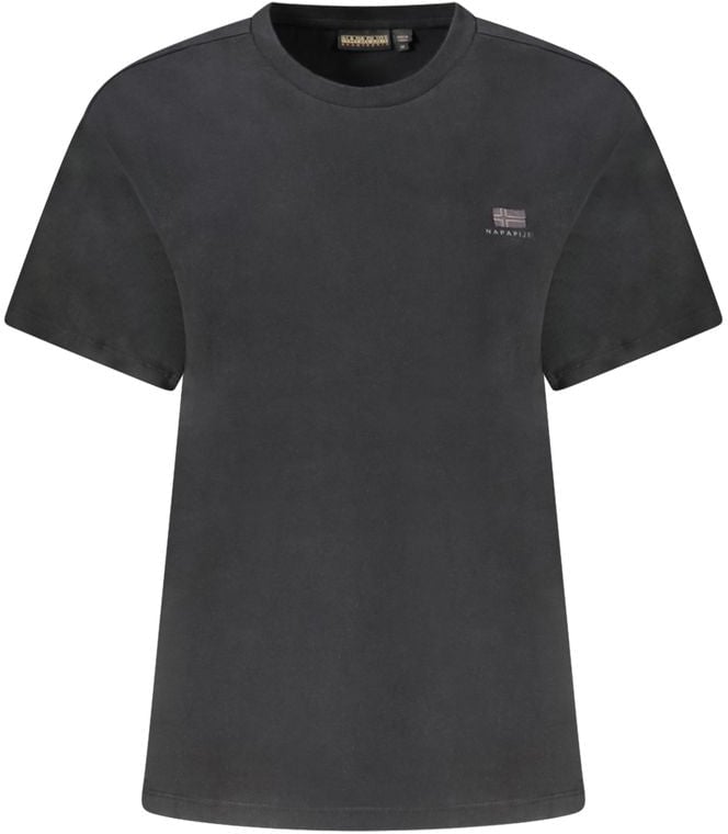 Napapijri Napapijri Black Cotton Women's T-Shirt Zwart