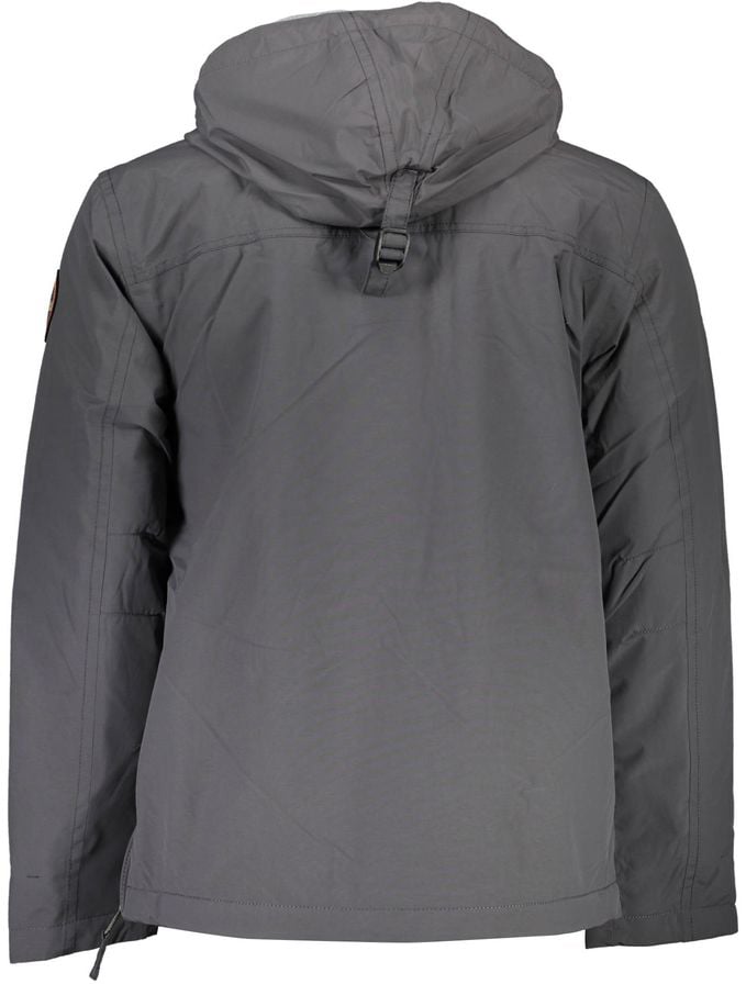 Napapijri Grigio Polyamide Men's Jacket Grijs