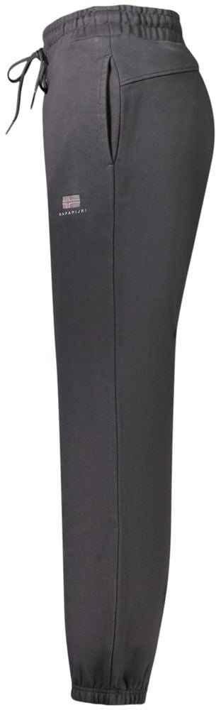 Napapijri Black Cotton Women's Sport Trouser Zwart