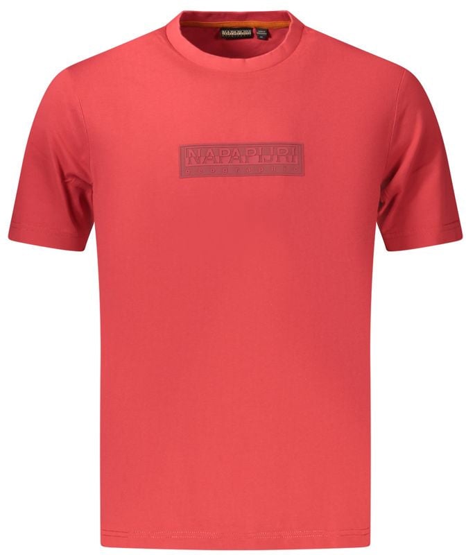 Napapijri Red Cotton Men's T-Shirt Rood